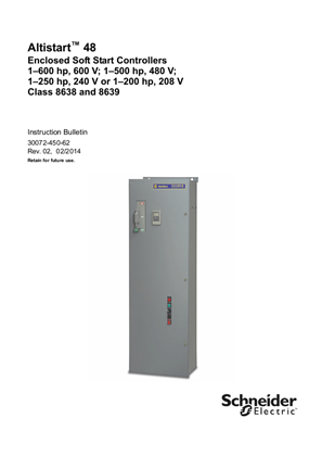 Altistart 48 Enclosed Soft Start Controllers Installation Instructions
