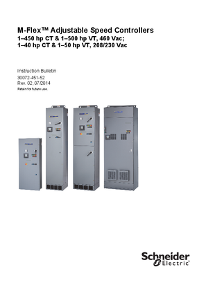 M-Flex Adjustable Speed Drive Controllers Installation Instructions