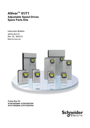 Altivar 61 and 71 Spare Parts Kits for Frame Size 7A Drives