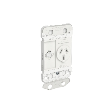 Clipsal Iconic, Single Switch Power Point Grid, Vertical Mount, 250V, 10A