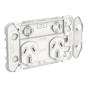 Clipsal Iconic Grid Switch, Horizontal Twin, 15A, 250V