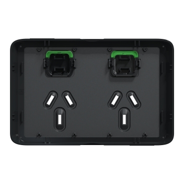 Skin Socket Sw Horiz Twin 10A 250V XB