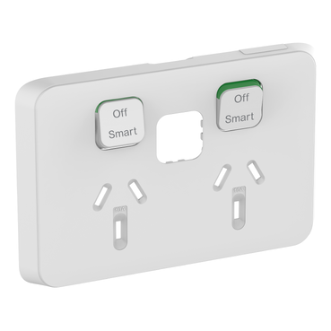 Clipsal Iconic, Skin Connected Socket Wiser, Horizontal Twin