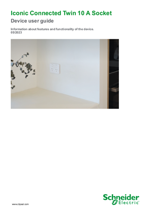 Iconic Connected Twin 10 A Socket (Clipsal) - Device user guide