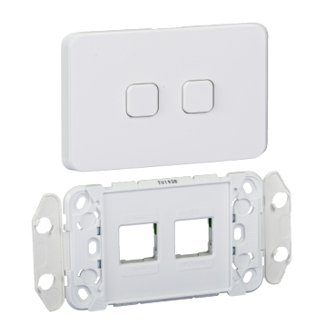 Clipsal Iconic, Grid And Skin Switch, Vertical/Horizontal, 2 GangBulk Pack 50