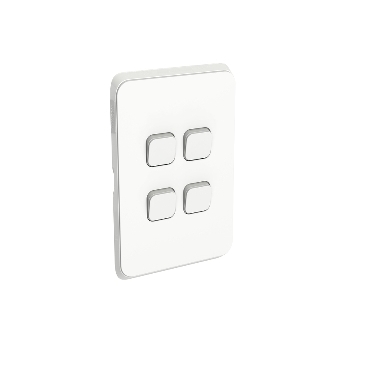 Clipsal Iconic, Gridplate And Skin, 4 Gang, Vertical/Horizontal