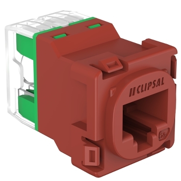 RJ45 JACK CAT6A UTP 30M RED