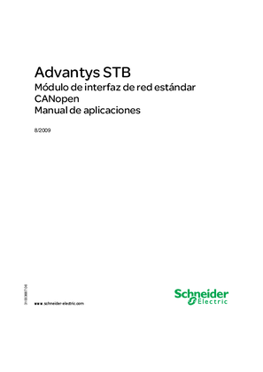 STBNCO2212 Módulo de interface de red estándar CANopen, Manual de aplicaciones