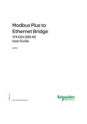 174CEV20040 Modbus Plus to Ethernet Bridge