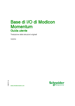 Momentum Modicon - Base di I/O, Guida utente