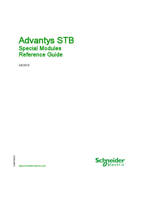 Advantys STB - Special Modules, Reference Guide