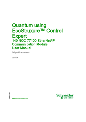 Quantum using EcoStruxure™ Control Expert - 140NOC77100 EtherNet/IP Communication Module, User Manual