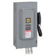 Safety switch, heavy duty, non fusible, 60A, 600 VAC/VDC, 3 poles, 60 hp, NEMA 12K, hubbellock receptacle