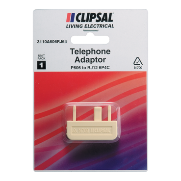 Image of 3110A606RJ64 Telephone Adaptor 606 Plug to RJ45 6P4C in Packaging