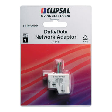 Image of 3110ANDD Network Adaptor / Splitter RJ45 Data to Data in Packaging