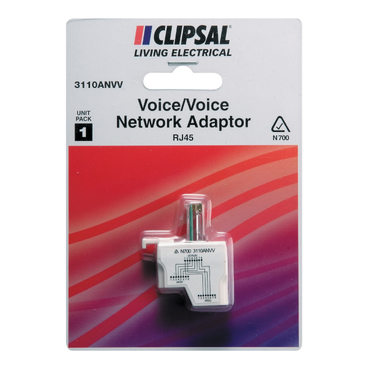 Image of 3110ANVV Network Adaptor / Splitter RJ45 Voice to Voice in Packaging