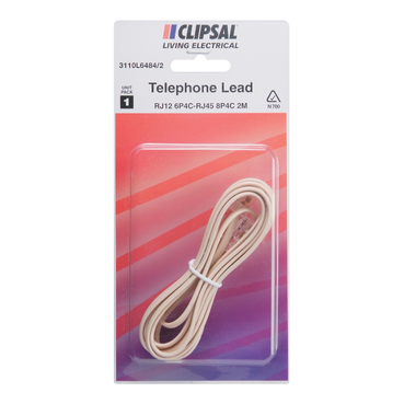 Image of 3110L6484/2 Telephone Lead 2m in Packaging