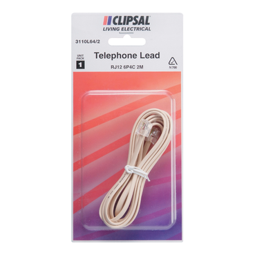 Image of 3110L64/2 Telephone Lead 2m in Packaging