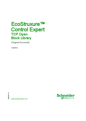 EcoStruxure™ Control Expert - TCP Open Block Library