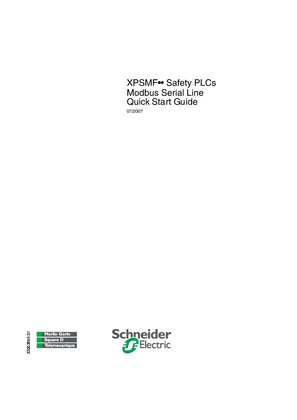 XPSMF•• Safety PLCs - Modbus Serial Line, Quick Start Guide