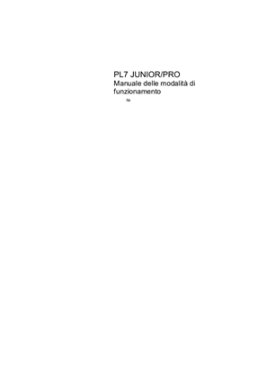 Manuale delle modalità di funzionamento PL7 Junior/Pro 4.3
