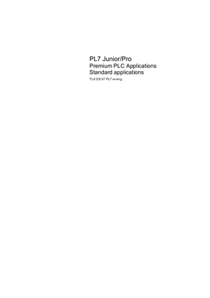 PL7 Junior/Pro - Premium PLC Applications - Standard applications