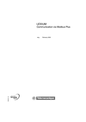 Lexium, communication by Modbus Plus, User's Manual