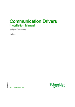 Communication Drivers, Installation Manual