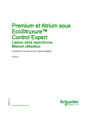 Premium et Atrium sous EcoStruxure™ Control Expert - Liaison série asynchrone, Manuel de l’utilisateur
