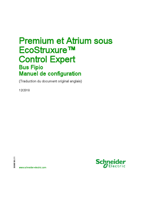 Premium et Atrium sous EcoStruxure™ Control Expert - Bus Fipio, Manuel de configuration
