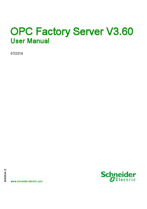 OPC Factory Server V3.60, User Manual
