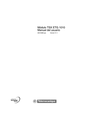 TSXETG1010 módulo de comunicación Ethernet, Manual del usuario