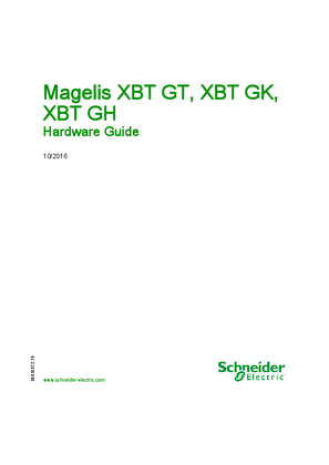 Magelis XBT GT, XBT GK, XBT GH, Hardware Guide