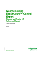 Quantum using EcoStruxure™ Control Expert - Discrete and Analog I/O, Reference Manual