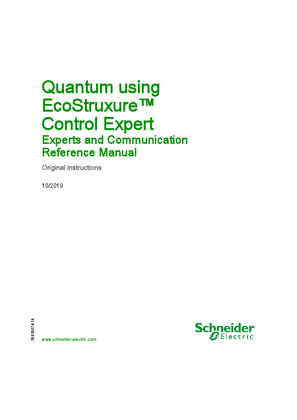 Quantum using EcoStruxure™ Control Expert - Experts and Communication, Reference Manual