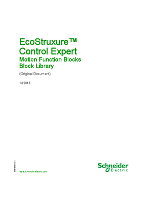 EcoStruxure™ Control Expert - Motion Function Blocks, Block Library