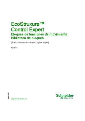 EcoStruxure™ Control Expert - Bloques de funciones de movimiento, Biblioteca de bloques