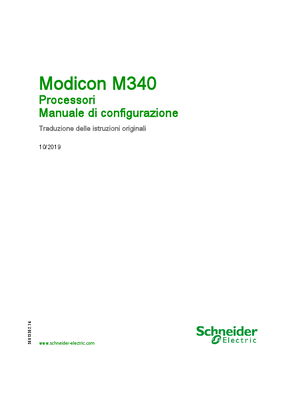 Modicon M340 - Processori, Manuale di configurazione