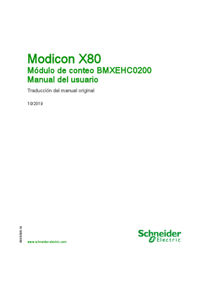 Modicon X80 - Módulo de conteo BMXEHC0200, Manual de usuario