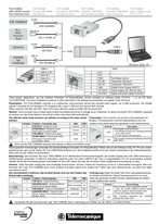 TSXCUSB485 Convertidor USB-RS485, Guía de referencias Guía de inicio rápido Schneider Electric