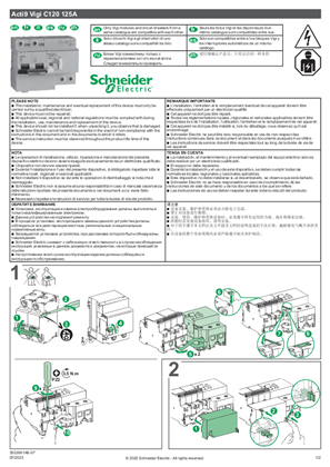 Vigi C120 125A - Instruction Sheet