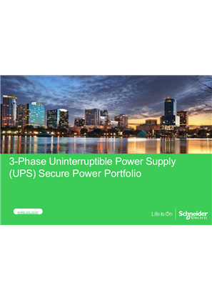3-Phase UPS Secure Power Portfolio