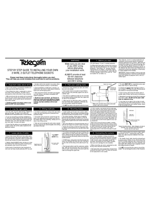 600 Series installation instructions for  617BT2/2.  2 wire jackpoint (Double outlet)