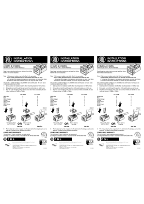 600 Series installation instructions for 619MD and 619MDL dataplus jack module