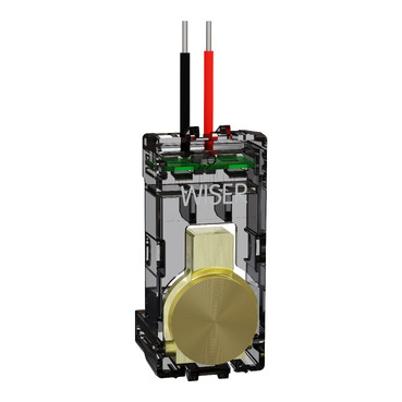 Push button adaptor, Clipsal Solis T Series, for wiser socket, brushed brass