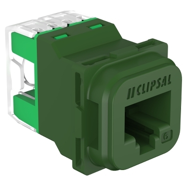 RJ45 JACK CAT6 UTP 40M GREEN