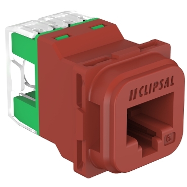 RJ45 JACK CAT6 UTP 40M RED