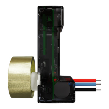 Rotary adaptor, Clipsal Solis T Series, for wiser dimmer, brushed brass