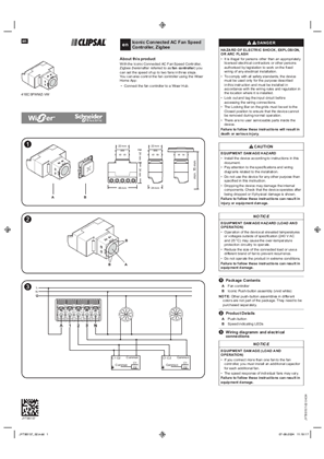 Iconic Connected AC Fan Speed Controller, Zigbee - Installation instruction