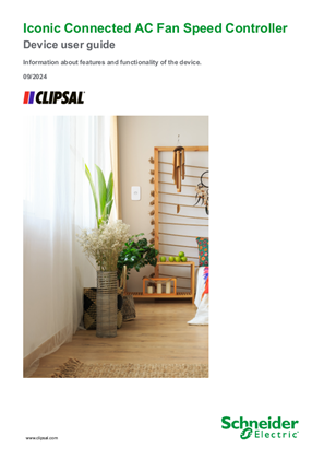 Iconic Connected AC Fan Speed Controller - Device user guide